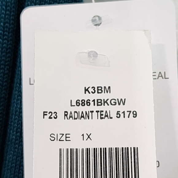 Nina Leonard Women's Knit Ribbed Midi Pencil Sweater Skirt - 1X - Picture 6 of 6